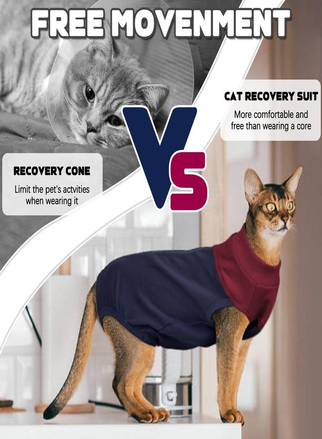 ADNIKIA Cat Recovery Suit Female, Breathable Onesie After Surgery Female for Abdominal Wounds or Skin Diseases, Anti-Licking Full Body Cat Surgery Recovery Suit, E-Collar Alternative Wear - Image 4